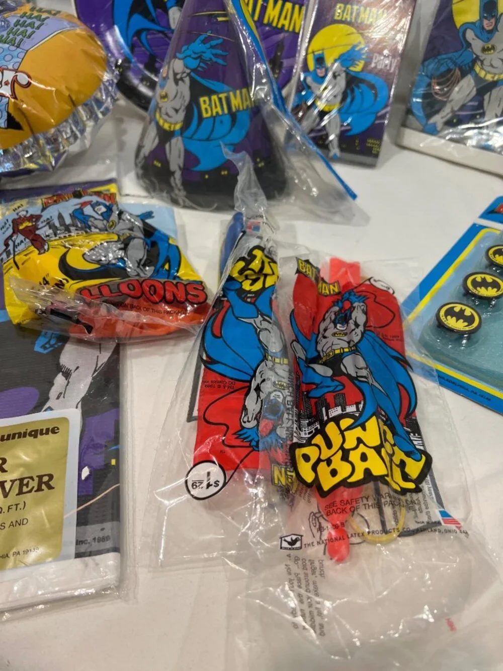 Batman Birthday Party for 8 NEW Vintage 1986   Lot #3